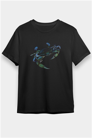 Deniz canlıları Siyah Unisex Tişört T-Shirt - TişörtFabrikası