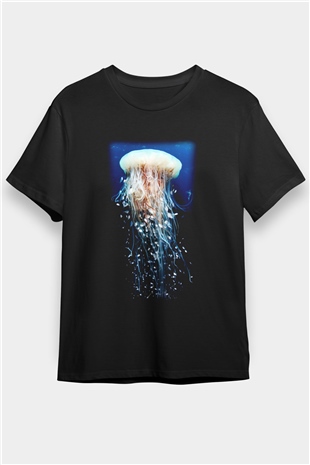 Deniz canlıları Siyah Unisex Tişört T-Shirt - TişörtFabrikası