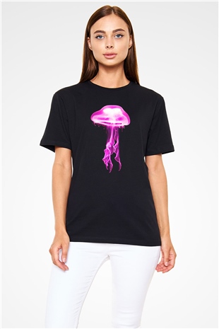 Deniz canlıları Siyah Unisex Tişört T-Shirt - TişörtFabrikası