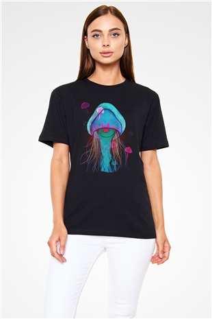 Deniz canlıları Siyah Unisex Tişört T-Shirt - TişörtFabrikası