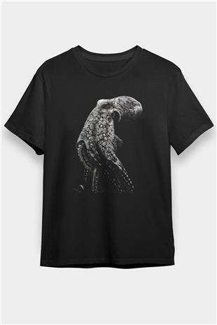 Deniz canlıları Siyah Unisex Tişört T-Shirt - TişörtFabrikası