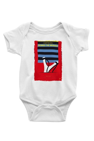 Dennis the Menace Beyaz Bebek Body - Zıbın