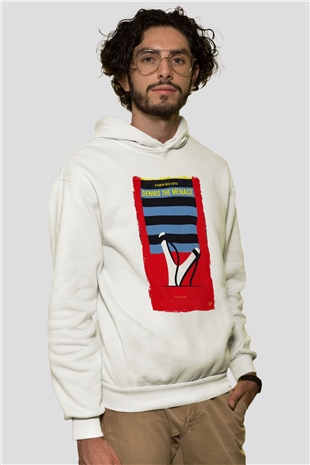Dennis the Menace Beyaz Unisex Hoodie