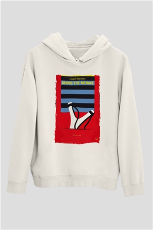 Dennis the Menace Beyaz Unisex Hoodie