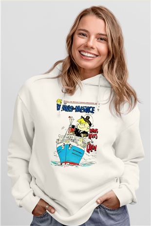 Dennis the Menace Beyaz Unisex Hoodie