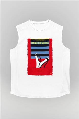 Dennis the Menace Beyaz Unisex Kolsuz Tişört