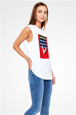 Dennis the Menace Beyaz Unisex Kolsuz Tişört