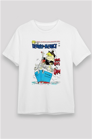 Dennis the Menace Beyaz Unisex Tişört T-Shirt