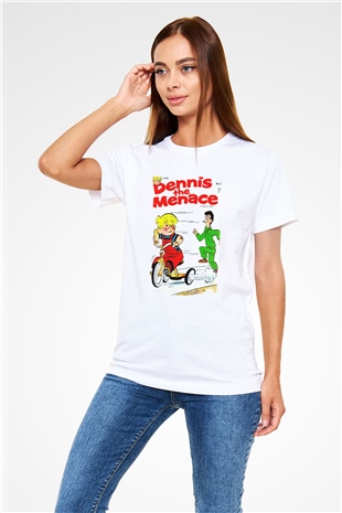 Dennis the Menace Beyaz Unisex Tişört T-Shirt