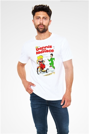 Dennis the Menace Beyaz Unisex Tişört T-Shirt