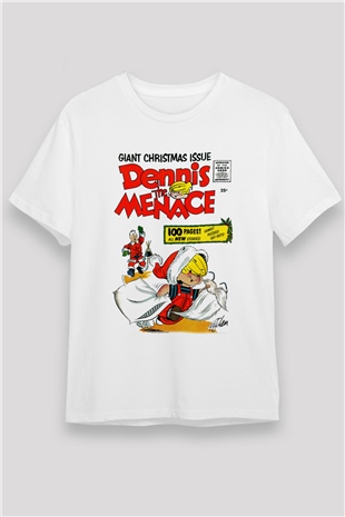 Dennis the Menace Beyaz Unisex Tişört