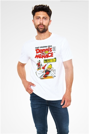 Dennis the Menace Beyaz Unisex Tişört