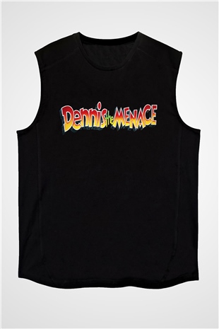 Dennis the Menace Siyah Unisex Kolsuz Tişört