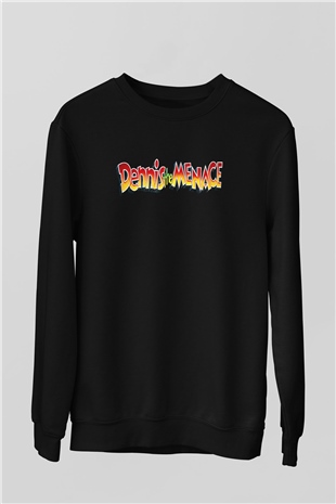 Dennis the Menace Siyah Unisex Sweatshirt