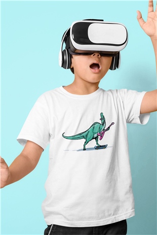 Denver, the Last Dinosaur Baskılı Beyaz Unisex Çocuk Tişört