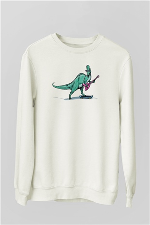 Denver, the Last Dinosaur Beyaz Unisex Sweatshirt