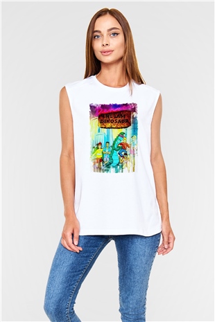 Denver, the Last Dinosaur Beyaz Unisex  Kolsuz Tişört