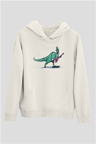 Denver, the Last Dinosaur Beyaz Unisex Kapşonlu Sweatshirt