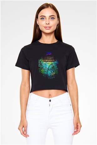 Denver, the Last Dinosaur Siyah   Crop Top Tişört