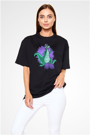 Denver, the Last Dinosaur Siyah Unisex Oversize Tişört