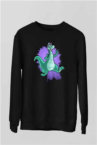 Denver, the Last Dinosaur Siyah Unisex Sweatshirt