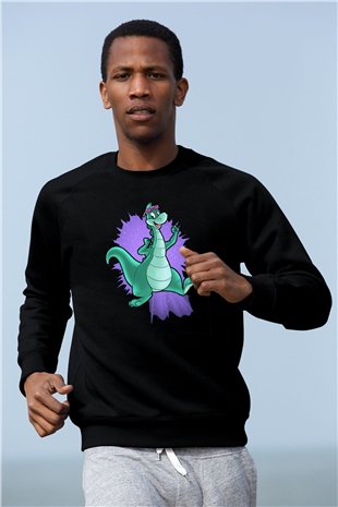 Denver, the Last Dinosaur Siyah Unisex Sweatshirt