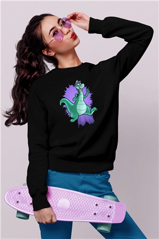 Denver, the Last Dinosaur Siyah Unisex Sweatshirt