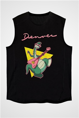 Denver, the Last Dinosaur Siyah Unisex Kolsuz Tişört