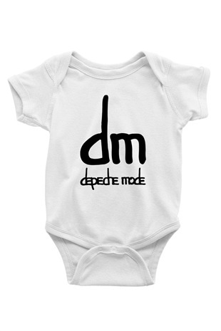 Depeche Mode Baskılı Beyaz Unisex Bebek Body - Zıbın