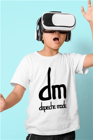 Depeche Mode Baskılı Beyaz Unisex Çocuk Tişört