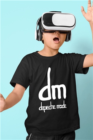 Depeche Mode Baskılı Siyah Unisex Çocuk Tişört