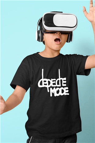 Depeche Mode Baskılı Siyah Unisex Çocuk Tişört