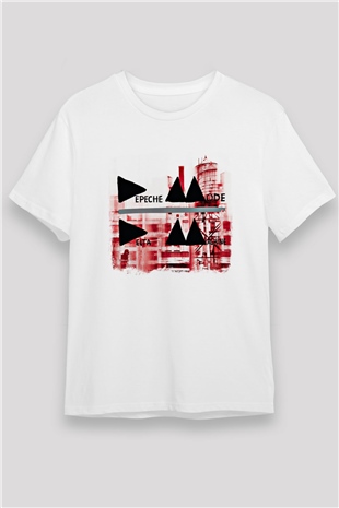 Depeche Mode Baskılı Unisex Beyaz Tişört
