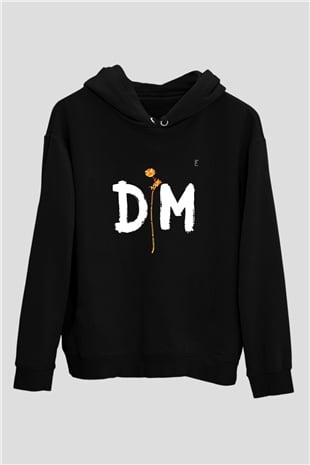Depeche Mode Baskılı Unisex Siyah Hoodie