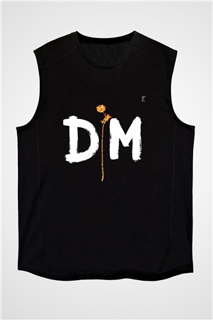 Depeche Mode Baskılı Unisex Siyah Kolsuz Tişört