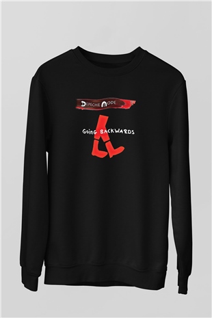 Depeche Mode Baskılı Unisex Siyah Sweatshirt