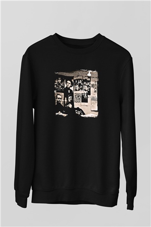Depeche Mode Baskılı Unisex Siyah Sweatshirt