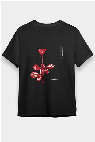 Depeche Mode Baskılı Unisex Siyah Tişört