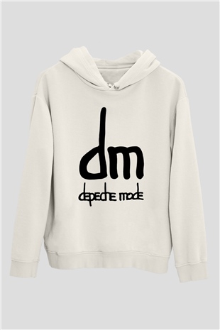 Depeche Mode Beyaz Unisex Kapşonlu Sweatshirt