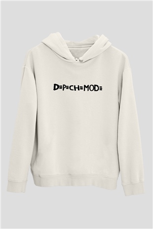 Depeche Mode Beyaz Unisex Kapşonlu Sweatshirt