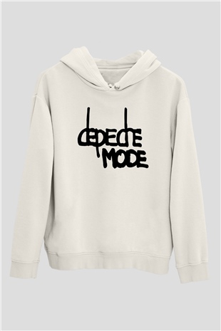 Depeche Mode Beyaz Unisex Kapşonlu Sweatshirt