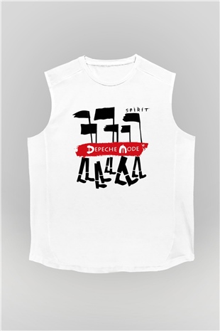 Depeche Mode Beyaz Unisex Kolsuz Tişört