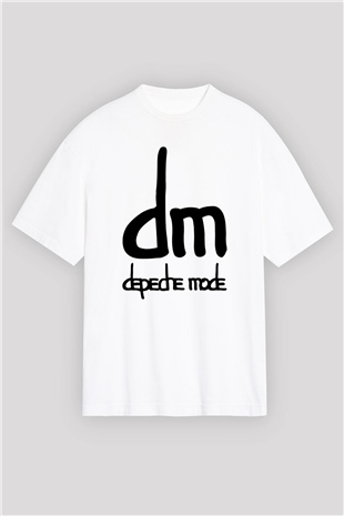 Depeche Mode Beyaz Unisex Oversize Tişört T-Shirt