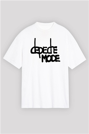 Depeche Mode Beyaz Unisex Oversize Tişört T-Shirt