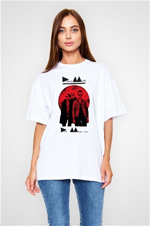 Depeche Mode Beyaz Unisex Oversize Tişört T-Shirt