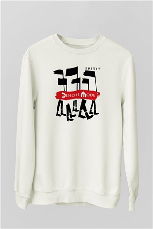 Depeche Mode Beyaz Unisex Sweatshirt