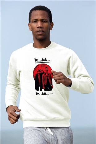 Depeche Mode Beyaz Unisex Sweatshirt