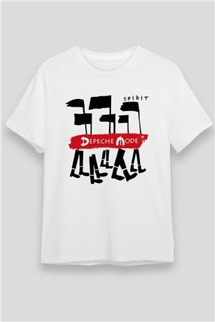Depeche Mode Beyaz Unisex Tişört T-Shirt - TişörtFabrikası
