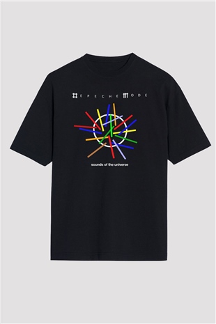 Depeche Mode Siyah Unisex Oversize Tişört T-Shirt