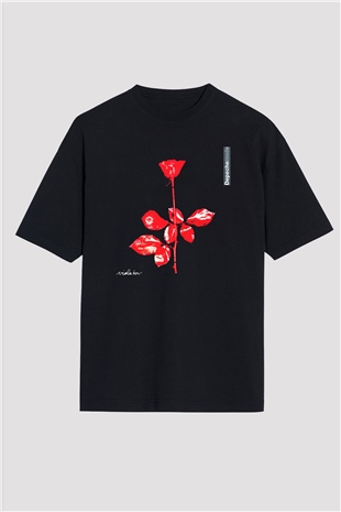 Depeche Mode Siyah Unisex Oversize Tişört T-Shirt